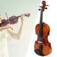thumbnail image 4 of Acoustic Violi, Musical Instruments Solid Wood Violin Wooden Musical Violin  For Violin Lovers For Beginners Retro Color, 4 of 8