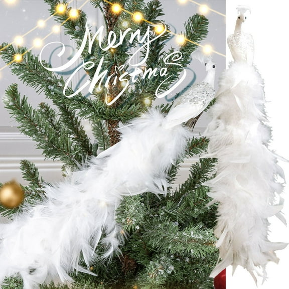 Christmas Ornaments Christmas Tree Hanging Decorations - Faux Peacock Ornaments Christmas Peacock OrnamentsClip Christmas Tree DecorationsGreat Christmas Tree DecorationsDIY Christmas Gifts