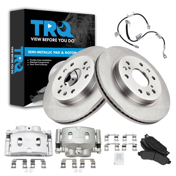 TRQ Brake Pad & Rotor Kit Semi-Metallic Fits 2005 Chevrolet Silverado 1500 GMC Sierra 1500