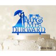 thumbnail image 1 of Mr & Mrs Wedding Cake Topper Personalized Mirror Cake Topper Color Option Available 5-7 Inches Wide, 1 of 1