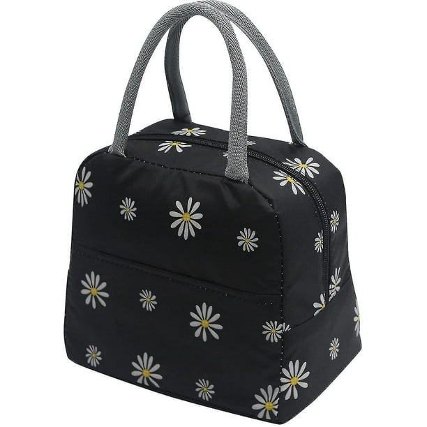 Bolsa de almuerzo floral, linda bolsa de almuerzo aislante, bolsa de almuerzo reutilizable