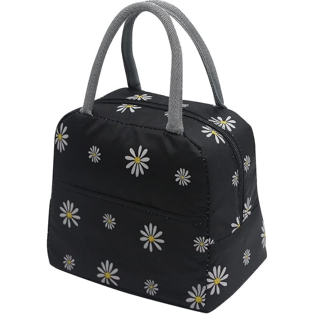 Bolsa de almuerzo floral, linda bolsa de almuerzo aislante, bolsa de almuerzo reutilizable