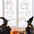 CASAFUN Colorful Pumpkin Ghost Halloween Window Stickers, DoubleSide