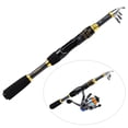 thumbnail image 2 of TOPCHANCES Fishing Rod Kit, Carbon Fiber Telescopic Fishing Pole and Reel Combo with Line, Lure, Hooks and Carrier Bag, Fishing Gear Set for Beginner Adults Sea Saltwater Freshwater, 2 of 16