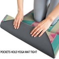 thumbnail image 3 of Pink Geometric Stripe Pattern Hot Yoga Mat Towel Non Slip for Hot Yoga - Quick-Drying Yoga Mat Cover with 4 Corner Pockets with Travel Bag - Hot Yoga Towel Non Slip 70"x26", 3 of 6
