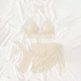 thumbnail image 4 of Enjoytime Womens Bikini V-Neck Ruffle Halter Tummy Control Bathing Suit Summer Modest 3 Piece Bathing Suit with Cover Up, 4 of 8