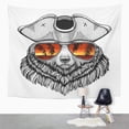 thumbnail image 2 of ZEALGNED Grizzly Bear Big Wild Wearing Pirate Hat Cocked Tricorn Sailor Seaman r Wall Art Hanging Tapestry Home Decor for Living Room Bedroom Dorm 51x60 inch, 2 of 2