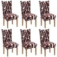 thumbnail image 1 of Printed Dining Chair Slipcovers Washable Softness Elastic Installation Chair Protector Banquet Chair Seat Cover for Hotel and Wedding Ceremony(Colour5,Set of 6), 1 of 7