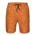 thumbnail image 3 of Salouo Orange Glitter Pattern Swim Trunks for Men,Men's Hawaiian Bathing Suit Swimsuits Quick Dry Swimming Board Shorts Beach Shorts with Pockets-, 3 of 6