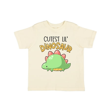 

Inktastic Cutest Lil Dinosaur with Cute Stegosaurus Gift Toddler Boy or Toddler Girl T-Shirt