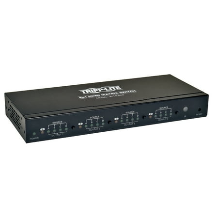 UPC: 0037332180179 | Tripp Lite B119-4X4 4×4 HDMI Matrix Switch for Video and Audio – Video/audio switch – desktop rack-mountable wall-mountable pole-mountable