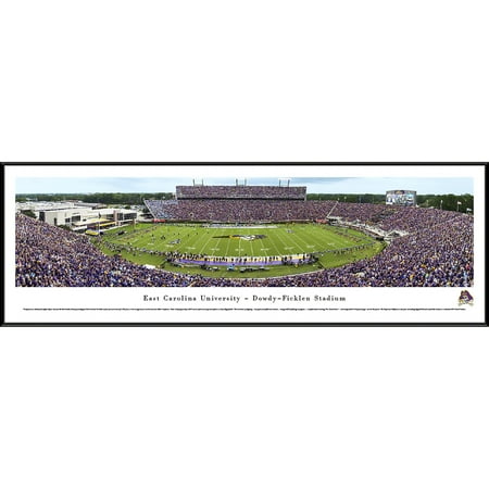 East Carolina Pirates Football - 50 Yard Line at Dowdy-Ficklen Stadium - Blakeway Panoramas NCAA College Print with Standard (Best College Football Stadiums)