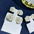 thumbnail image 2 of K-KED Gorgeous AAA Japanese Akoya 8-9mm White Stud Pearl Earring 925s, 2 of 3