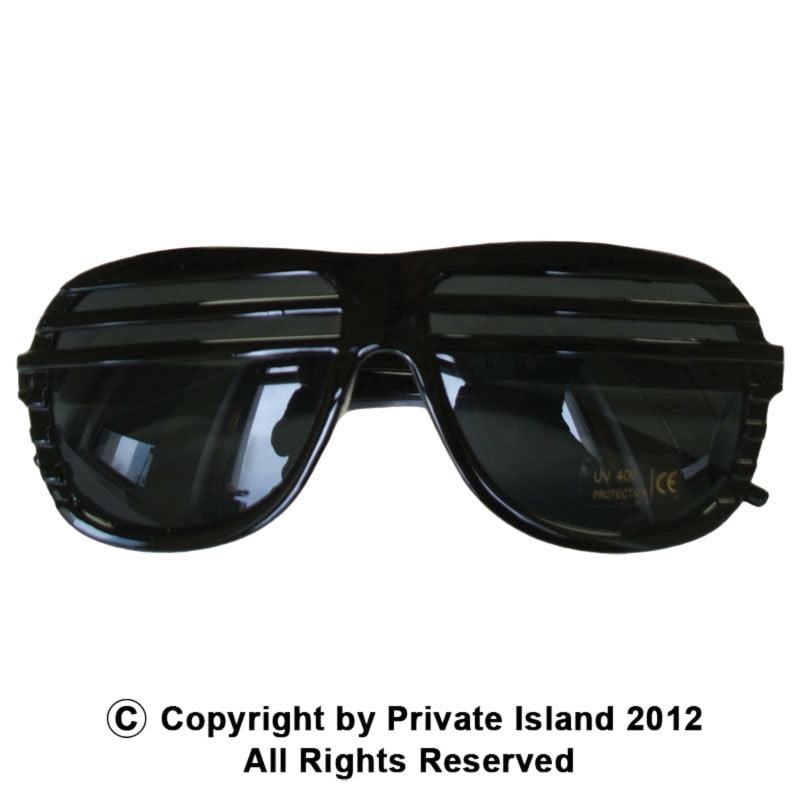 Black Half Shutter Shades Sunglasses