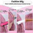 thumbnail image 4 of YOSICL 14" Pink Wig with Bangs Curly Synthetic Wigs for Women Cosplay Wigs Extensions, 4 of 8