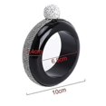 thumbnail image 2 of CHAO Pulsera Frasco Brazalete Frascos Creativos Acero Inoxidable Y Frasco De Cadera Diamante Negro, 2 of 5