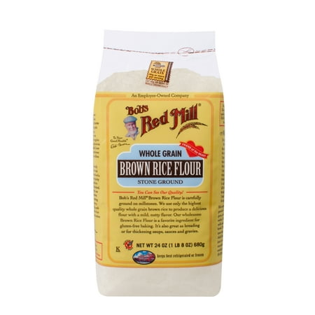 (3 Pack) Bobs Red Mill Whole Grain Brown Rice Flour, 24