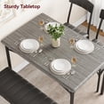 thumbnail image 2 of Eastvita 4-Person Dining Table Set Kitchen Table with Upholstered Chairs/Bench/Rectangular Set for Small Space Apartment/Home Studio in Rustic Grey, 2 of 6