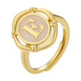 thumbnail image 1 of ZHUKOU-Anillo de letras con iniciales para mujer, anillo de dedo con apertura de esmalte, anillo con alfabeto para pareja, regalo de Navidad, joyería al por mayor, VJ398, 1 of 4