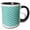 Black/White, variant on 3drose, Aqua Blue Chevron Stripes, 15oz Two-tone Red Mug