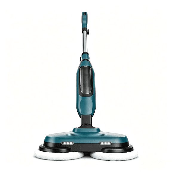 Atilioo Steam Mop, All-in-One Scrubbing Steam Cleaner with 4 Modes & Rotating Pads, LED Head Lights, Swivel Steering, Ideal for Hardwood Tile Laminate, Green