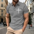 thumbnail image 5 of Mens Casual Manga Corta Botón Abajo Camisas Impresión Turndown Cuello Camiseta Casual Moda Superior para Uso Diario Al Aire Libre, 5 of 5