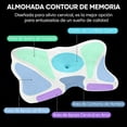 thumbnail image 3 of EDX Almohada Cervical, Alivia dolor de cuello and hombros, memory foam ergonómica, diseño hueco transpirable, ideal para dormir de lado, color blanco, 3 of 7