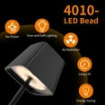 thumbnail image 2 of Mistaha Modern LED Table Lamp Set with Wireless Dimmable Touch Control, Adjustable Height, Rechargeable Battery, Metal Material - Black, 2-Pack, 2 of 6