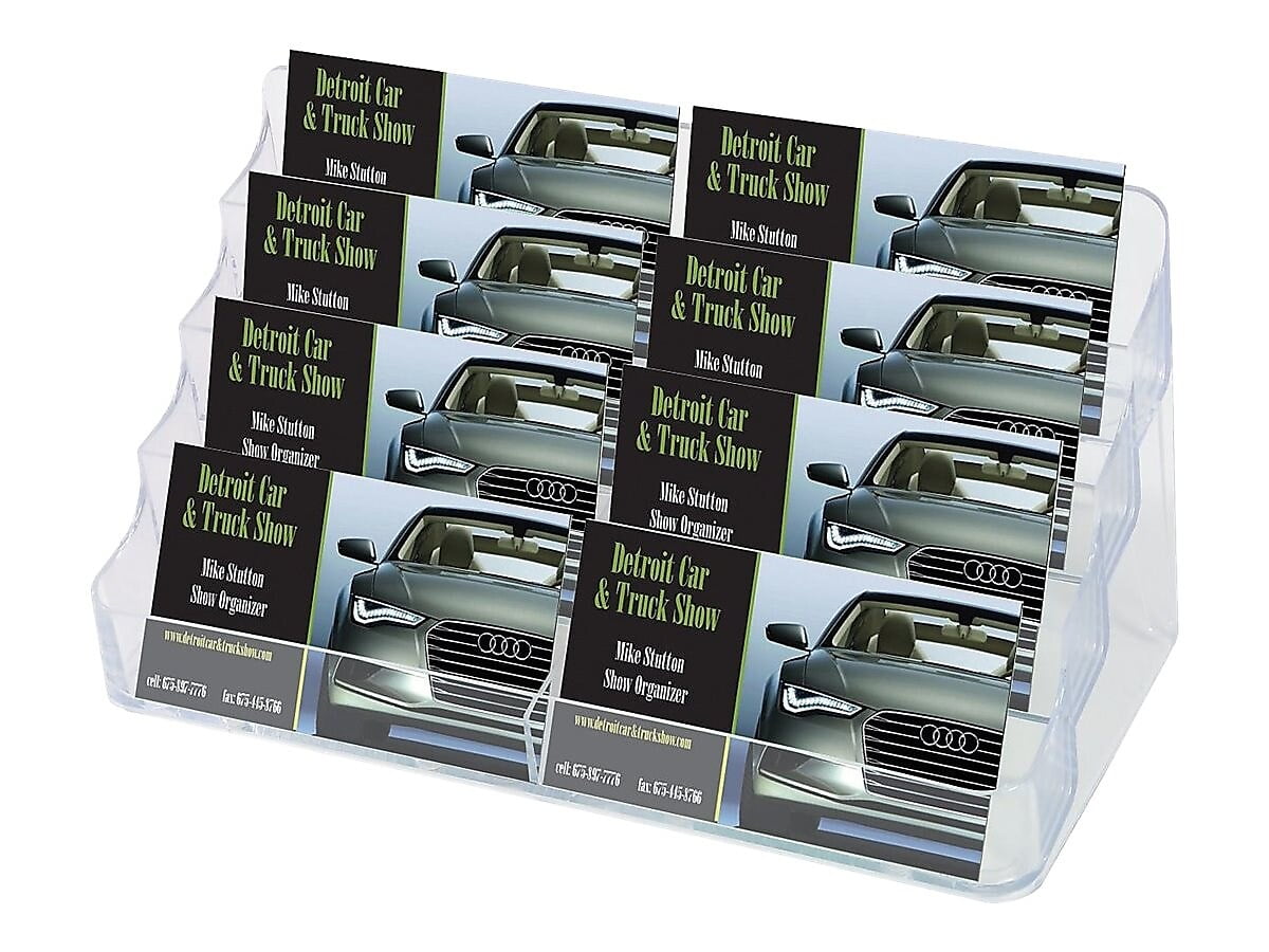 Staples Clear Business Card Holder 8 Pocket 665646 ...