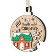 thumbnail image 2 of Dserfhy Xmas Countdown Sign Wooden Days Until Christmas Ornament Rustic Hanging Advent Calendar for Mantel Christmas Tree Decoration, 2 of 8