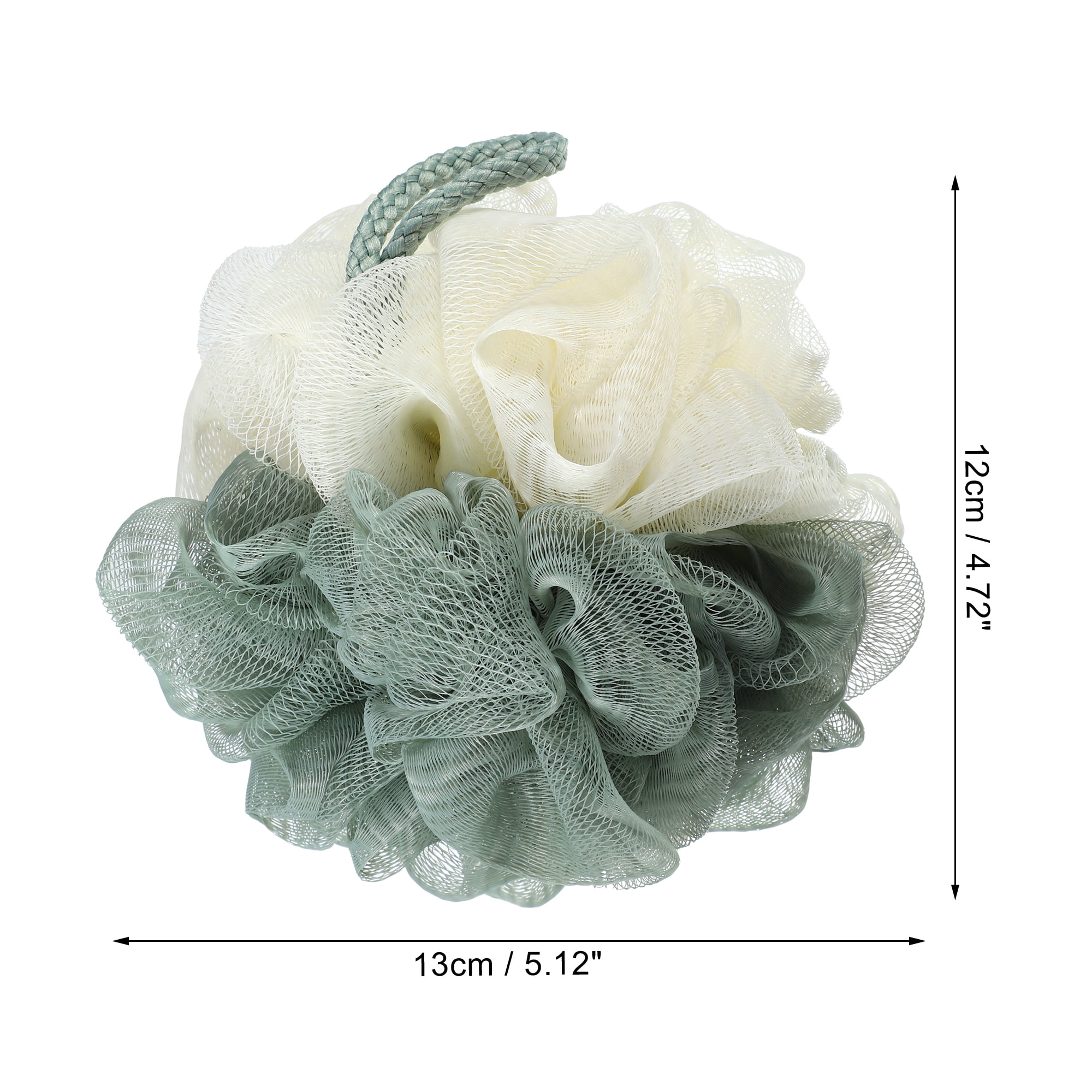 Unique Bargains Bath Shower Loofah Sponge Body Puffs 4.72"x5.12" 1 Pc Green
