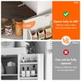 thumbnail image 4 of ANPOO 68" Tall Corner Storage Cabinet with 6 Side Door Shelves and Adjustable Shelves, 5 Tier Farmhouse Pantry Cabinet for Bathroom, Living Room, Kitchen,White, 4 of 7