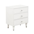 thumbnail image 3 of HomeFare Wood Modern Glam Nightstand in White, 3 of 10
