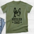 thumbnail image 2 of Heeler Dad, Unisex Men's Shirt, Australian Cattle Dog, Heeler Owner, Funny Dog Dad Gift, Heather Military Green, Medium, 2 of 6