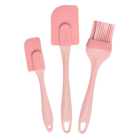 

YeccYuly 3Pcs/Set Cake Butter Spatula Kit Portable Multi-functional Convenient Brush Dining Mixer Tool for Home