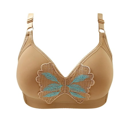 

Floleo Bras Clearance Summer Fall Woman s Solid Color Comfortable Hollow Out Perspective Bra Underwear No Rims