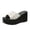 White, variant on Summer Saving Clearance! Itsun Women's Wedge Sandals Women's Sequin High Heels One Line Thick Sole Slippers Sponge Bottom Beach Sandals Black US Size 4