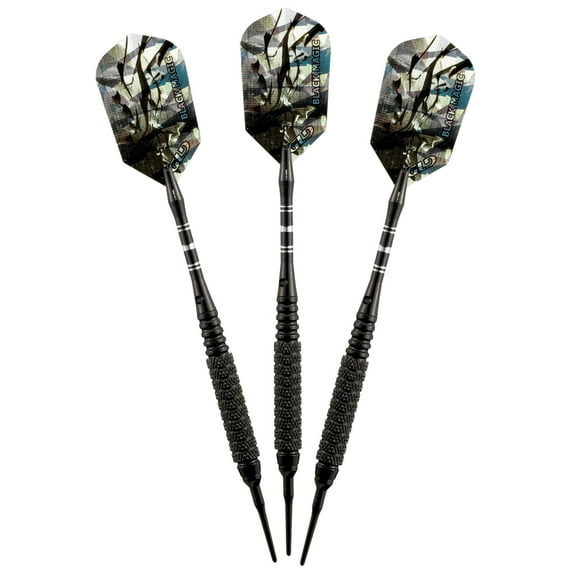 Viper Black Magic Soft Tip Dart Set, 10 Knurled Rings, 18 Grams