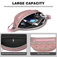 thumbnail image 4 of Fanny Pack Pink Christmas Tree Pattern Waist Pack Bag,Running Cross Bag,Waterproof Large Fanny Packs for Women Men for Travel Running Hiking Cycling, 4 of 6