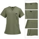 thumbnail image 3 of Ropa de manga corta para el lavado de manos en color para sala de operaciones, ropa de enfermera para el cuidado de la piel de mujer, ropa de aislamiento para cirujanos, monos, 3 of 6
