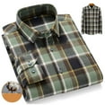 thumbnail image 4 of HAOTAGS Flannel Shirts for Men, Casual Plaid Button Down Shirt Long Sleeve Cotton Shirt Work Shirts with Pockets Army Green 44, 4 of 4