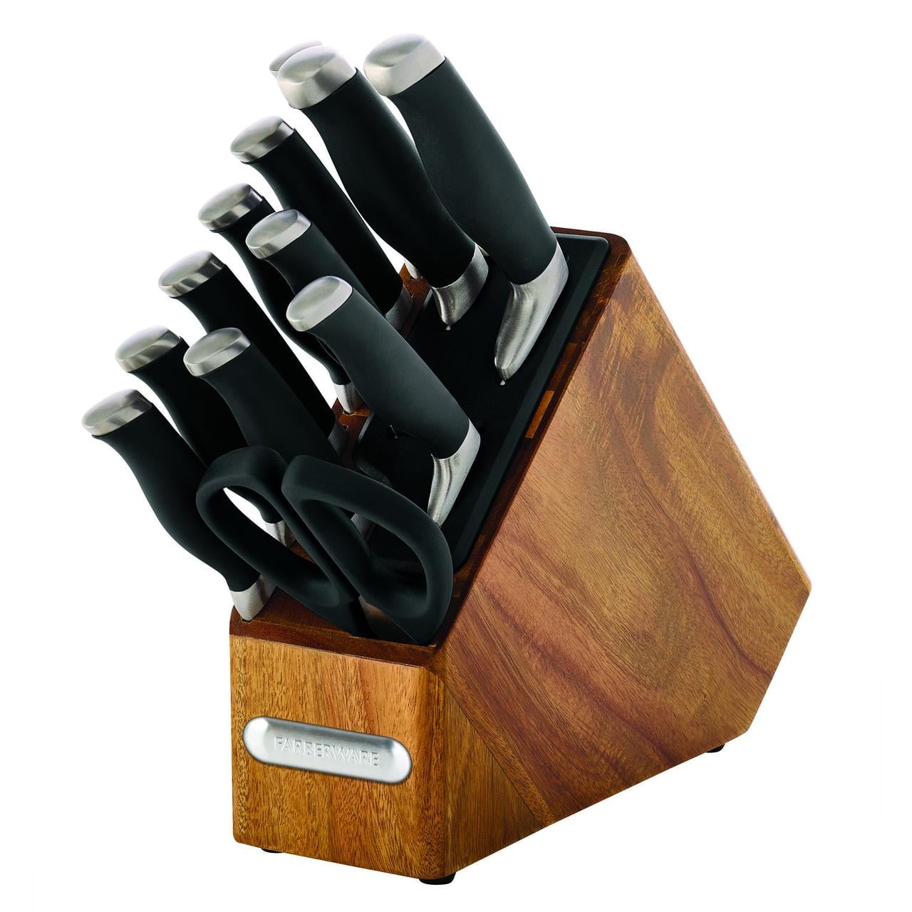 Brass & Walnut 6-Piece Knife Cutlery Set, 100% German Stainless