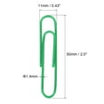 thumbnail image 2 of Unique Bargains Paper Clips 2 Inch Vinyl Coated with Box for Office Home Green Count 100, 2 of 6