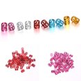 thumbnail image 3 of KUIZAP 50 Pcs 8mm Perles de Dreadlock Anneaux de Tresse Réglables Clips de Manchette Tubes Bijoux (Or), 3 of 4