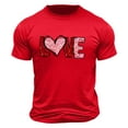 thumbnail image 4 of DxhmoneyHX Valentines Day Tops for Men Love Letter Printed Graphic T Shirt Crew Neck Short Sleeve Shirts Valentine Dating Tees, 4 of 6