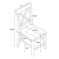thumbnail image 5 of Linon Anna Collection Dining Chair, Antique Black, 17.75 inch Seat Height, 5 of 5
