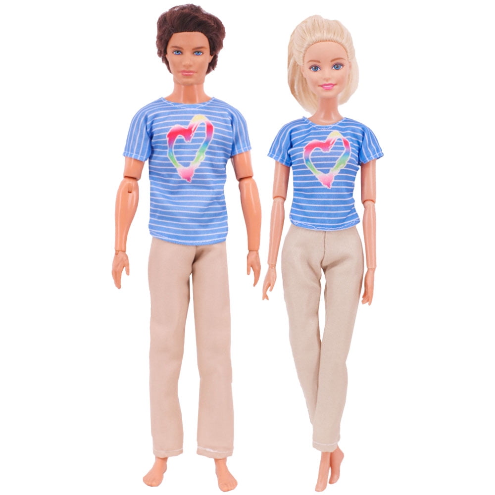 Couple Set Fashion Summer Clothing Multicolor Coat for Barbies