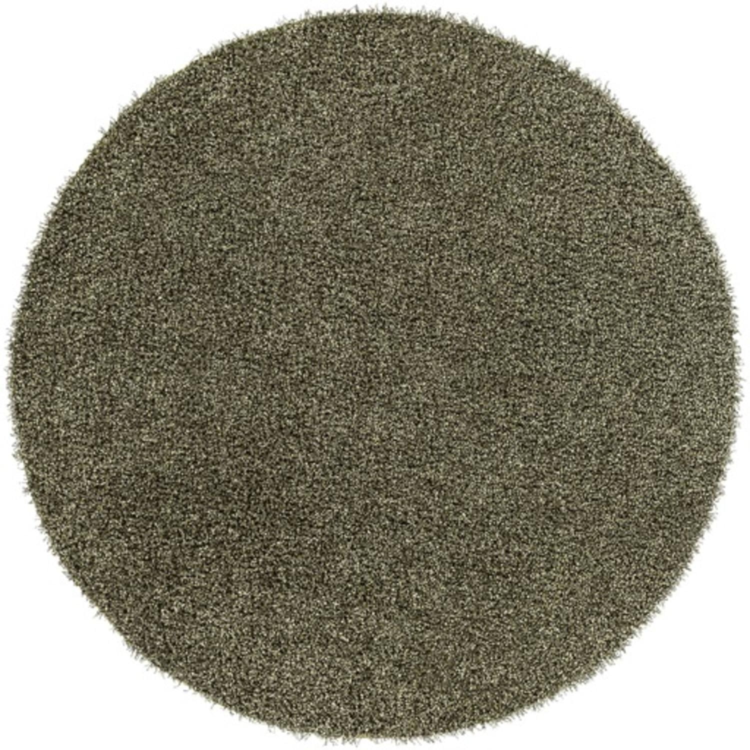 9' Plush Expressions Deep Moss Green Hand Tufted Round Area Throw Rug