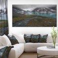 thumbnail image 1 of Turquoise Mountain Lake with Clouds - Landscape Canvas Art Print, 1 of 3