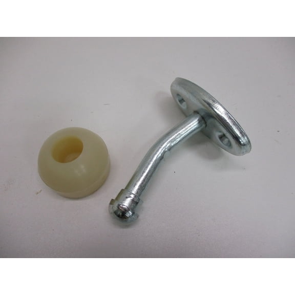 RV Camper Trailer Door Stop / 3" Short Bent Aluminum Doorstop With Rubber Cap